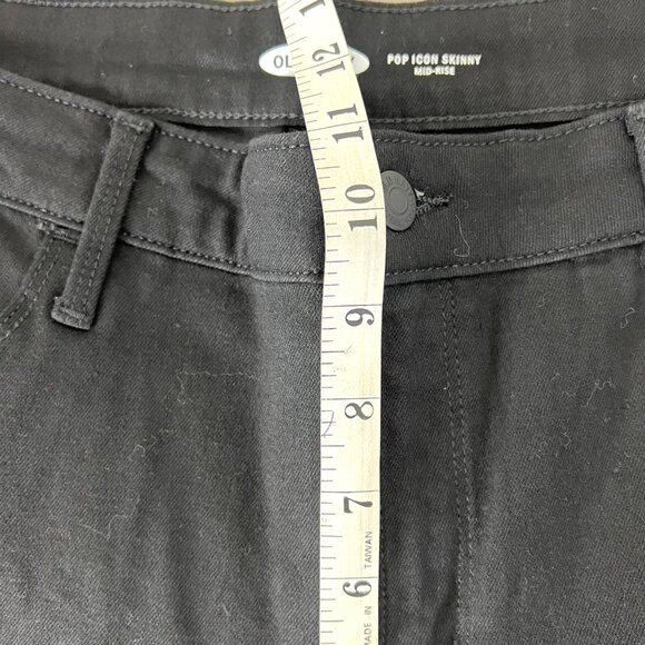 Old Navy Womens Black Jeans Size 14 Pop Icon Skinny Mid-Rise Denim Stretch NWT - Picture 14 of 15